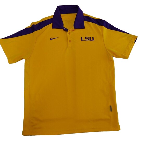 LSU Tigers Polo Shirt Mens Medium College Football Sports Game Day Louisiana LSU - Picture 1 of 14